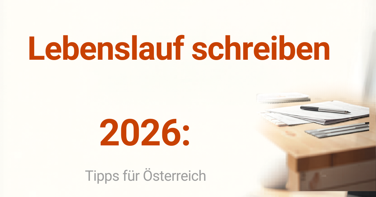 Lebenslauf schreiben 2026